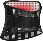 Back Brace Lumbar Compression Belt Adjustable Waist Trainer Posture Correction Belt Lower Back Brace Spine Support Waist Belt(Black,Medium)