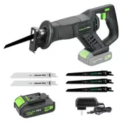 Cordless Reciprocating Saw with 20V 2.0Ah battery, 0-3000RPM Variable Speed P...