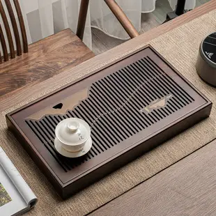 茶盤 木茶盤 茶盤儲水式小型家用蓄水干泡茶台大號竹製輕奢現代新中式茶托盤【HH14904】