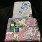 Korvettes & Sears Double Flat Sheet Floral Print Pink Purple Full Size Bed VTG