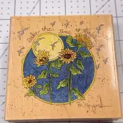D Morgan Rubber Stamp Take Time To Dream #60038 Sunflowers Bird Sun Flowers