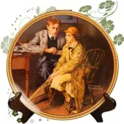 Collector Plate Knowles Norman Rockwell CONFIDING DEN