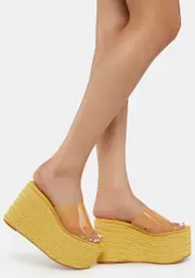[Lemon Drop by Privileged] Yellow James Platform Sandals