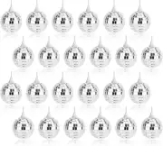 24 Pcs Silver Disco Mirror Ball for Party Decoration, Christmas Tree Wedding Bir