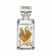 VISTA ALEGRE - Golden Rooster - Whisky Decanter - Handmade Crystal