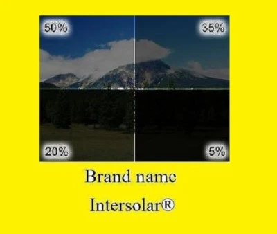 WINDOW TINT FILM ROLL BK CHARCOAL5% 20% 35% 50% 20" x 200FT Intersolar® 2 ply