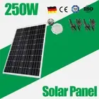 12V 250W Fixed Solar Panel Mono Home Boat Camping Battery Charging Power Outdoor
