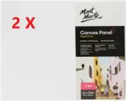 2 X Mont Marte Canvas Panel 40.6x50.8cm