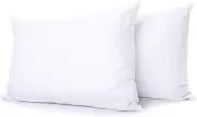 Standard Pillow Cases Set of 2 White 100% Natural Cotton 600 Thread Count Pil...