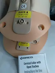 Breg 11344 Cervical Collar Neck Brace Open Trachea Splint Orthotic Large 4.25"