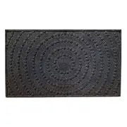 Solemate Marine Cpt Dark Grey Circles 45x75cm Stylish Outdoor Entrance Doormat