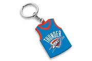OKC Oklahoma City Thunder NBA Basketball Rubber Keyring with Team Logo Screen Print