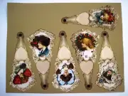 Vintage Looking Piece of Paper for Scrap Booking w/ Delicate Fans *