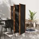 vidaXL 4-Panel Room Divider Black 280x180 cm Partition Separator
