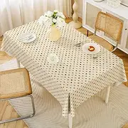 MOTYYA Heavy Duty Vinyl Tablecloth Waterproof Oil-Proof PVC Table Cloth Stain-Resistant Wipeable Covers for Rectangle Kitchen Dining Table Indoor and Outdoor Use, 140 * 220cm(55" x 86")