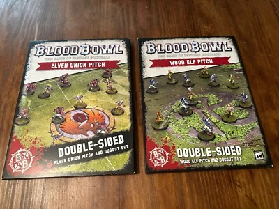 2x Pitches: Wood Elf & Elven Union, Bowl Bowl Games Workshop OOP Limited Ed
