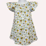 Bees flutter sleeve dress Bumble bees peasant girl dress Birthday bumble bees dr