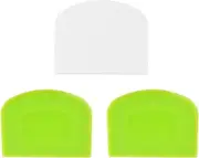 3Pcs Dough Scraper PE Plastic Pastry Scraper Bench Cutter, Flexible Bowl Scrapers Dough Bread Cutters for Cake Decorating Baking,Anti-Slip Kitchen Baking Spatula Scraper