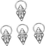 ERINGOGO 4pcs Truck Trailer Pull Tab Hat Screws Siding Buckle Clip Ranger Tie Down Anchors Camper Tie Downs Sail Shade Fixing Kit Carabiner Hitch Hooks Door Handle Silver Stainless Steel