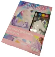You'Niverse Science Crystal Growing CRAFT UNICORN Sparkling KIT *NEW* Paint