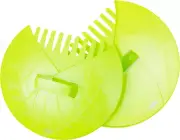Gardenised Pair of Leaf Scoops, Hand Rakes for Lawn and Garden Cleanup Green