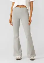 [Lorna Jane] True Comfort Flared Leggings in Grey Marl, Size - XS XS Grey Marl