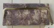 NWT $168 HOBO RACHEL Leather Continental Wallet Tri Fold Multi-Color Autumn Sky