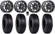 KMC Toro S 15" Wheels Black 30" Intersect Tires RZR XP 1000 / PRO XP