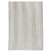 Loopsie Cortina Grey Striped Faux Fur Rug