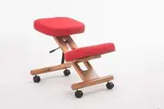 Office Chair Ergonomic Design Kneeling Chair Positive Posture Prevent Myopia Solid Wood Sponge Red,Soft and Comfortable