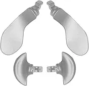 4 Pcs Back Paddles for PS5 Dualsense Edge Controller, Replacement Paddles for PS5 Edge Controller Rear Grip Parts,Interchangeable Metal Rear Button for PS5 Edge Wireless Controller(Silver)