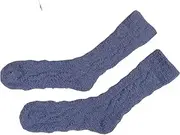 [CukYi] Thermal Socks 3Pairs Winter Fluffy Socks Fleece Lined Slipper Socks Ladies,Soft Twist Shape Floor Sock Warm Fuzzy Home Sock Coral Fleece Lounge Bed Socks Sleeping Xmas Gift (Color : Blue)