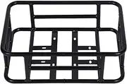 Bike Rear Rack Basket, Universal Large Capacity Rustproof Basket High Load Bearing for Groceries