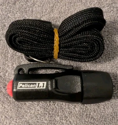Pelican L1 Mini LED Red Light Flashlight Torch Lamp w/Lanyard Lot 3 Outdoor NEW