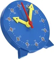 COMPUKAS Interactive Learning Clock for Telling Early Education Device with Markings for Preschool Classroom Engaging Hand Design for Math Skills