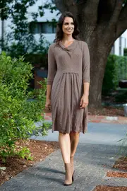 Lattice Cowl Neck Dress--VIG-VS143-W15