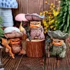 Creative Fairy Tales Mushroom Shaman Wizard Dwarf Elves Statue