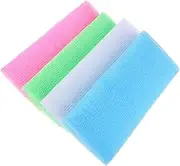 4Pcs Exfoliating Shower Towels Soft Body Scrubber Back Towel for Luxurious Bath Experience Quick Absorbent Washcloths for Family Use