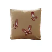 Fan Butterfly Embroidery Filled Cushion