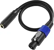 MEIRIYFA Professional Speakon to 1/4" Speaker Cables,Speakon Male to 1/4 Inch Female Audio Amplifier Speaker Cable with Twist Lock for DJ/PA Speaker Cord - 0.54m