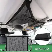 35"X26"Car SUV Van Roof Ceiling Cargo Net Mesh Storage Bag Pouch Pockets Black