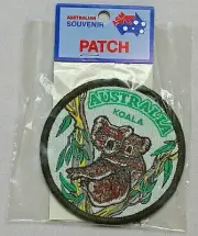 Vintage Australian Souvenir Woven Patch with Koalas - Made in Australia