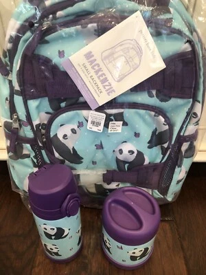 Pottery Barn Kids Small Panda Backpack Water Bottle Thermos Set Mackenzie