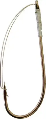 Gamakatsu 65111 Worm Hook with Wire Weed Guard Size 1/0 Needle Point