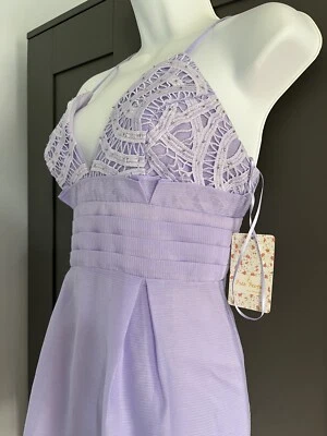 NWT Free People Lilac Zeffer We Go Together Embellished Women’s Dress Size 0