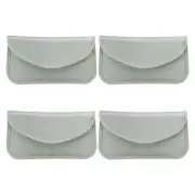 4Pcs Faraday Bags, 6.5" Signal Blocking Pouch Wallet for Car Keys, Silver-white