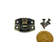 24mm x 19mm Antique Brass Mini screws Box Decorative Wooden Case Hasp Latch E14