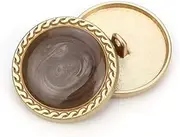 5 PCS Vintage Gold Women's Buttons for Clothing Decoration Metal Coat Button DIY Sewing Craft Accessories (Brown, 25mm)