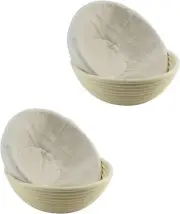 2Pcs 9 Inch Proofing Bread Basket Cloth,Round Cloth Baking Supplies Bread, Re...