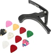 HONITANO 1Set Guitar Capo Clip Picks Portable Tone Modified Clamp Kit for Acoustic Electric Classical Guitars Durable Practical for Beginners Professionals